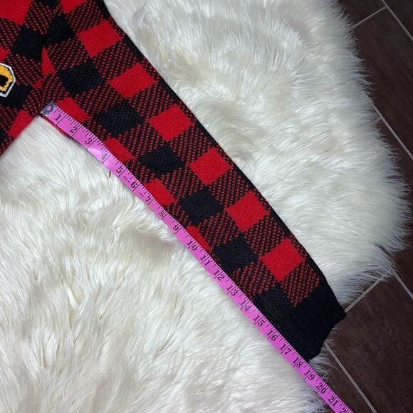 Disney Mickey Mouse X Forever 21 Checkered plaid Cardigan 90th anniversary sz SM - Picture 9 of 10